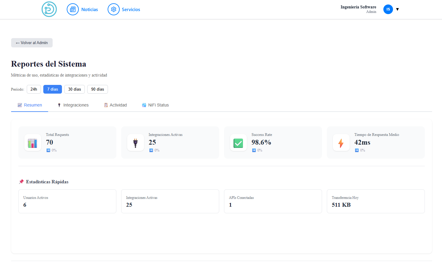 Vista de la plataforma DATAFORGE — pantalla 3